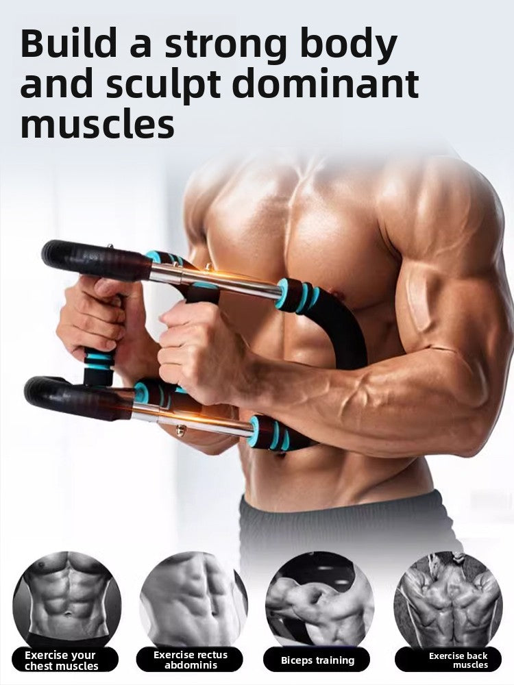 GripForge™ Arm & Chest Trainer — Adjustable Resistance Up to 110 lbs | Home Gym Strength Equipment